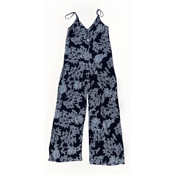 After Party By Nasty Gal Women’s Black Strappy Floral Wide Leg Jumpsuit Size XS - Picture 3 of 16